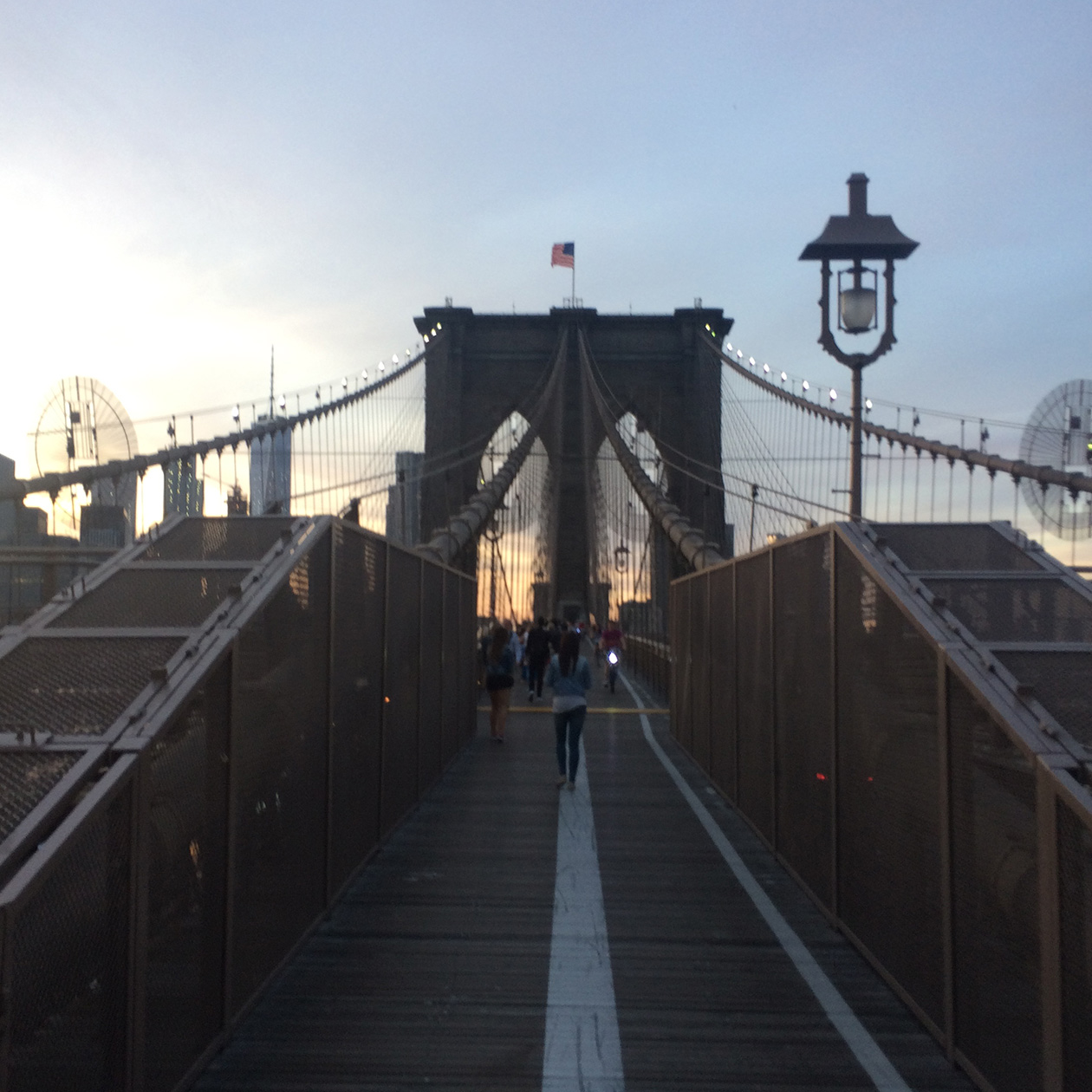 Brooklyn Bridge manhattan new york city walk sightseeing run travel usa