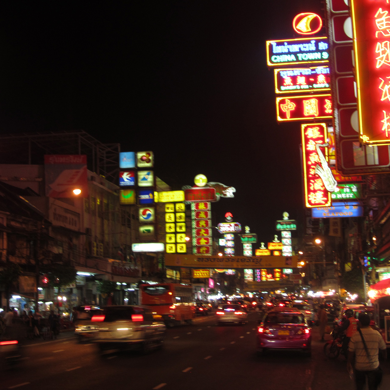 China Town Bangkok lights market Thailand